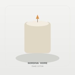Sojų vaško žvakė „Cotton“ | NORDIVA HOME