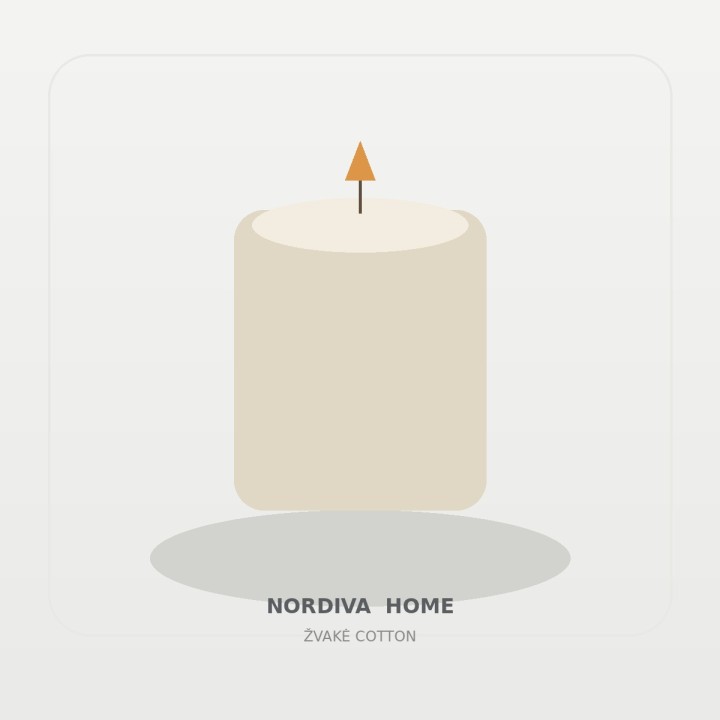 Sojų vaško žvakė „Cotton“ | NORDIVA HOME